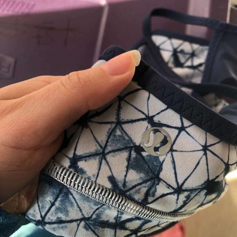 Lululemon athletica pedal pace cutout sports bra racerback star crushed